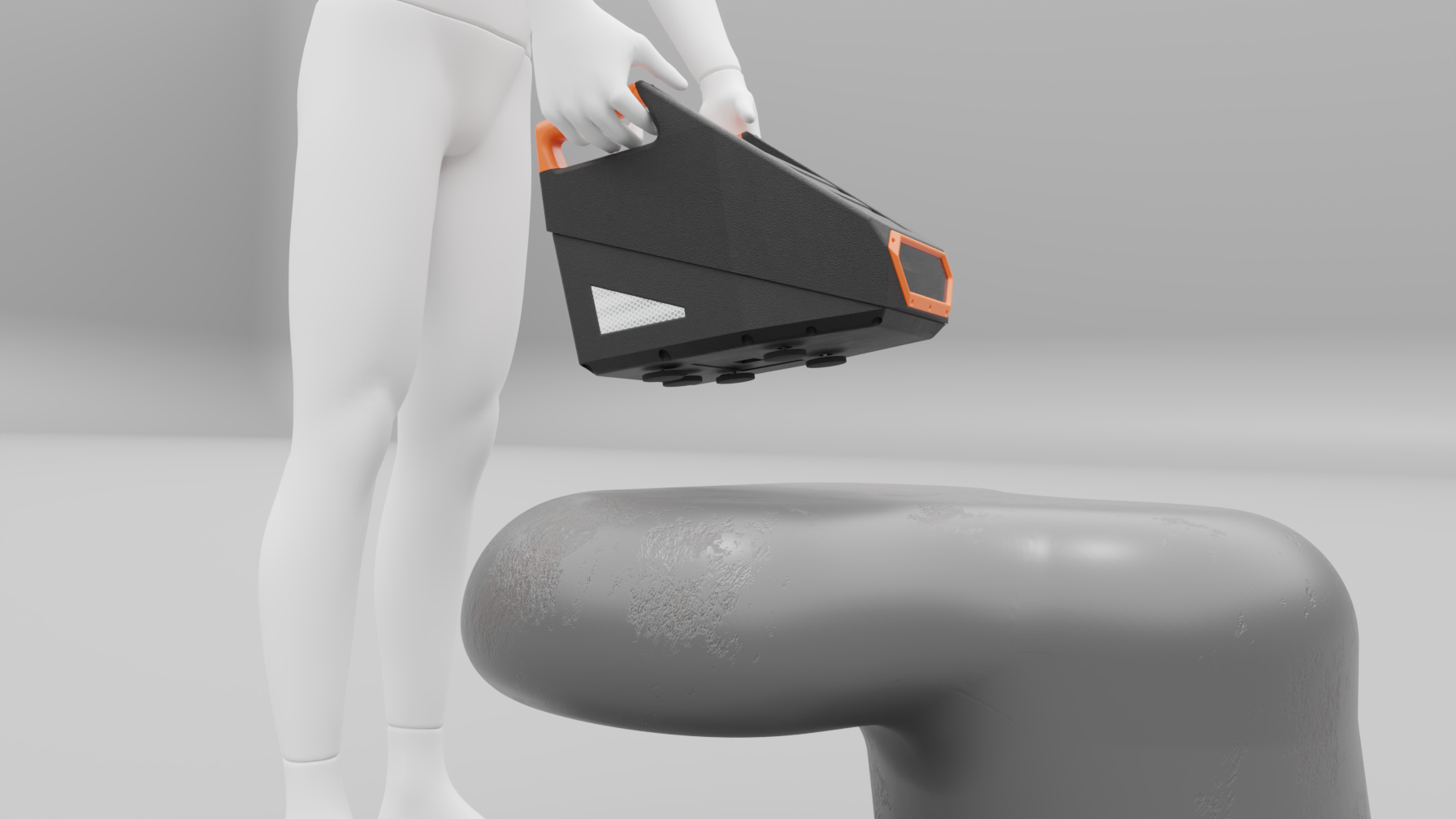 BAQ-01 engineered baseplate positioned over a quay boulder